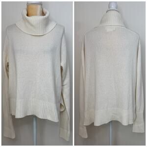 Anthropologie Blair Knit Turtleneck Sweater Size S Off White Pullover